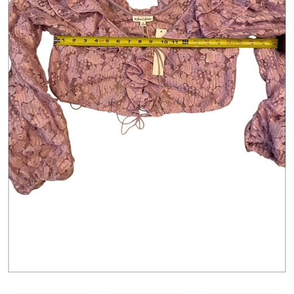 FOR LOVE & LEMONS Tatiana Blouse in Purple Size Small - Picture 4 of 11